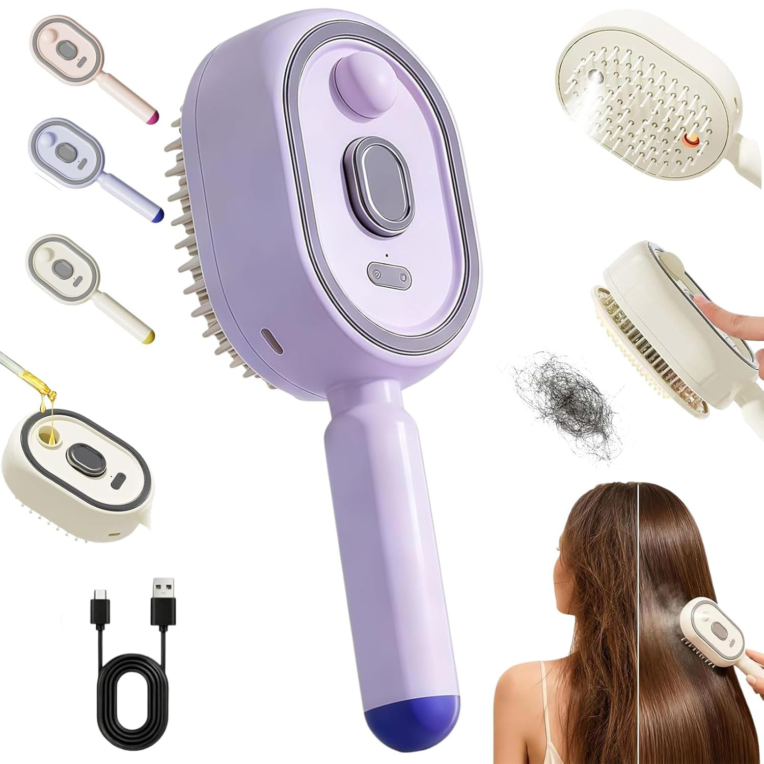 Hair Care Is Self Care - 2/1 pz Pettine Elettrico a Spruzzo